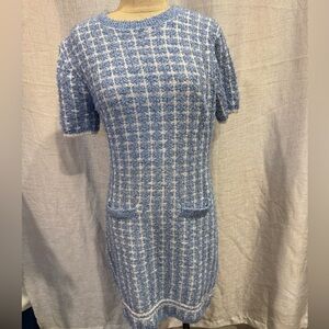 Endless Rose Blue and White Checkered Mini Dress
